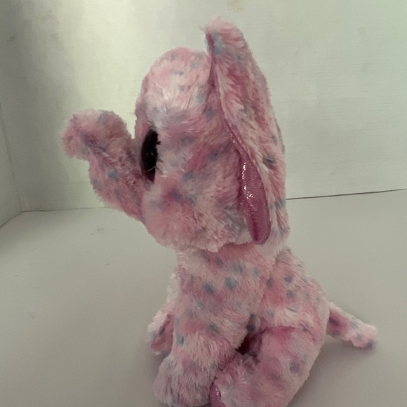 TY Beanie Boo's Ellie the Elephant 6" Plush Stuffed Animal Toy Sparkle Pink 2014 - Picture 2 of 7